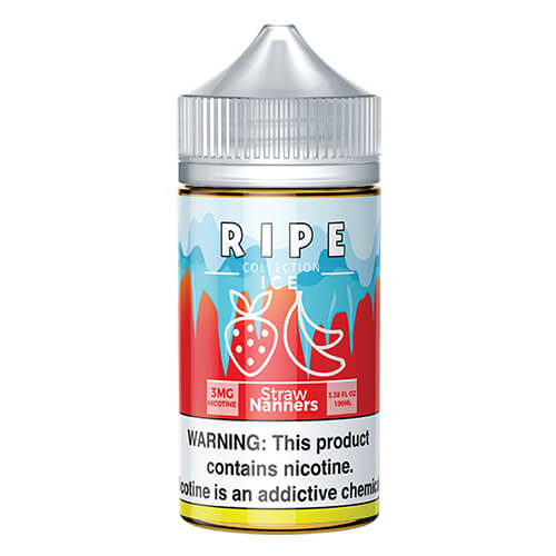 Ripe Collection on Ice by Vape 100 eJuice - Straw Nanners on Ice Vape Juice 0mg