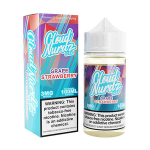 Cloud Nurdz TFN - Grape Strawberry Iced - Kure Vapes