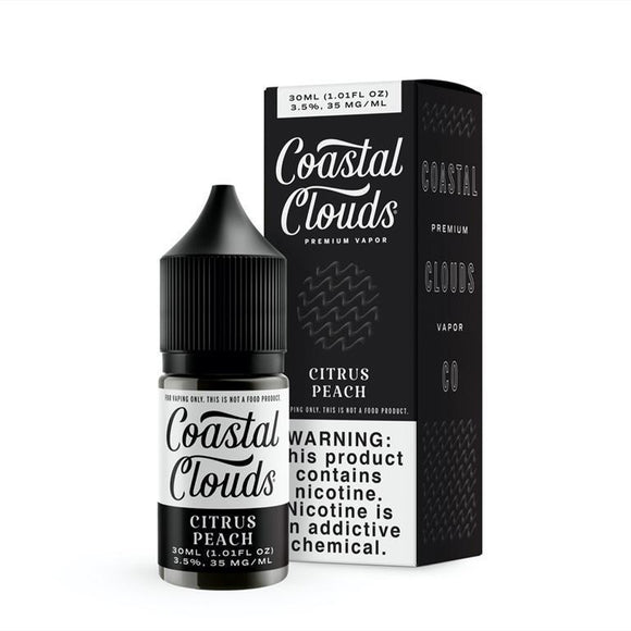 Coastal Clouds Salt - Citrus Peach - 30ml Box Bottle | Kure Vapes