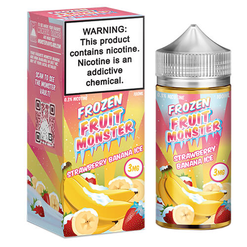 Frozen Fruit Monster eJuice Synthetic - Strawberry Banana Ice - 100ml - Kure Vapes