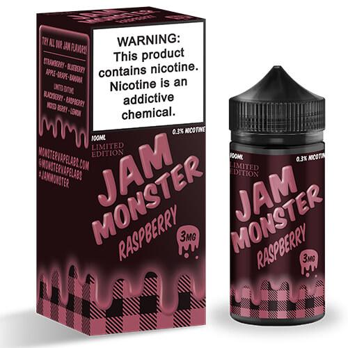 Jam Monster eJuice Synthetic - Raspberry (Limited Edition) - 100ml - Kure Vapes