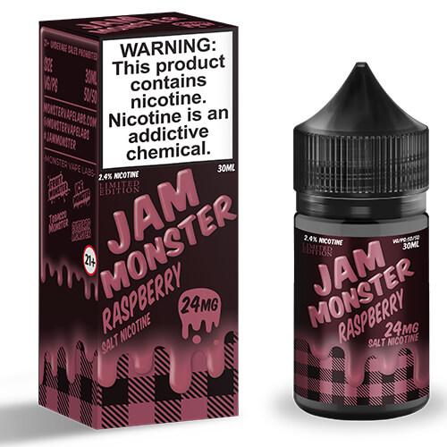 Jam Monster eJuice Synthetic SALT - Raspberry - 30ml - Kure Vapes