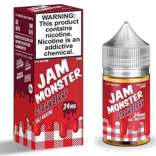 Jam Monster eJuice Synthetic SALT - Strawberry - 30ml - Kure Vapes