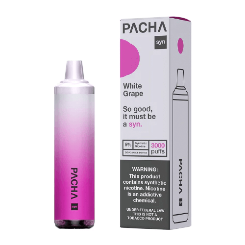 Pachamama SYNthetic 3000 Disposable - White Grape | KureVapes