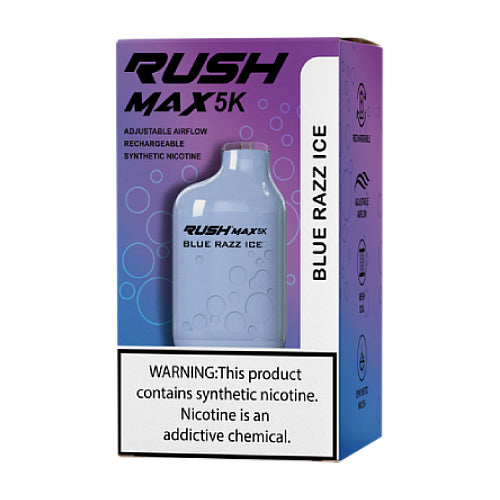 Rush Max 5K - Disposable Vape Device - Blue Razz Ice