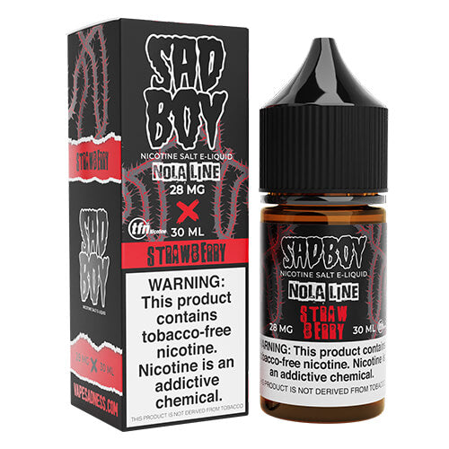 Sadboy Tobacco-Free Salts Nola Line Strawberry | Kure Vapes