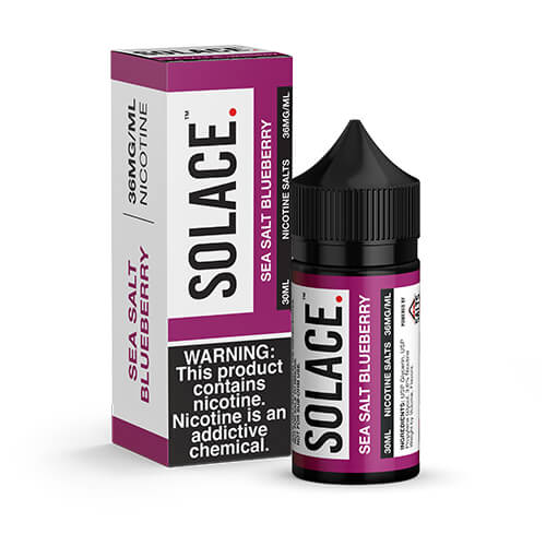 Solace Salts eJuice - Sea Salt Blueberry Vape Juice 36mg