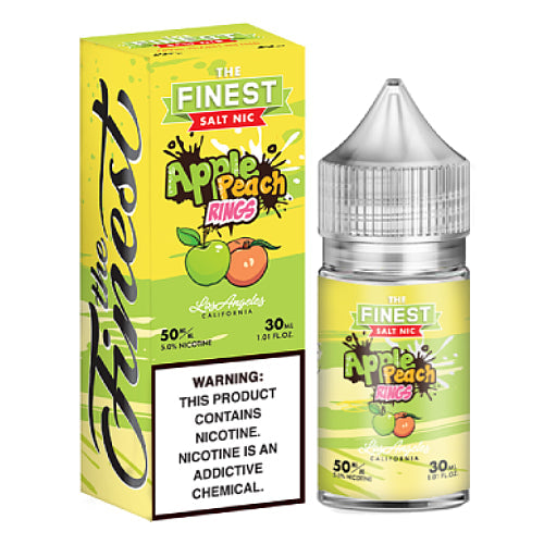 The Finest E-Liquid Synthetic SALTS - Apple Peach Sour Rings - 30ml