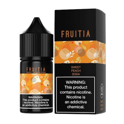 Fruitia Salt - Sweet Peach Soda - 30mL Box Bottle - Kure Vapes