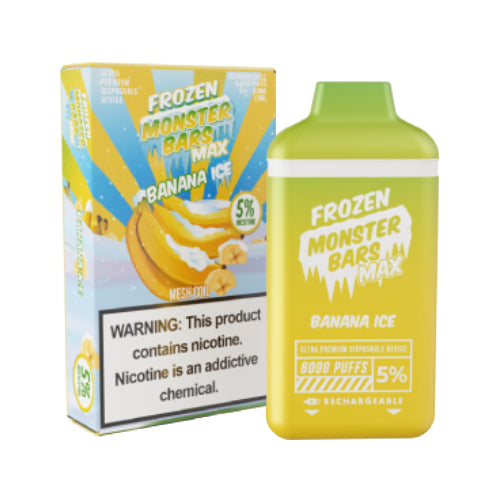 Monster Bars MAX 6000 Frozen Banana Ice | Kure Vapes