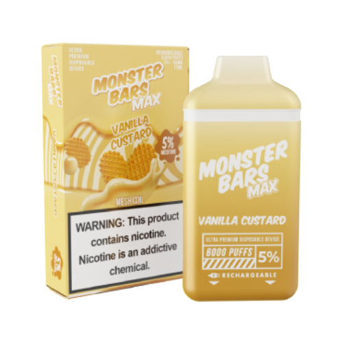Monster Bars MAX 6000 Vanilla Custard | Kure Vapes