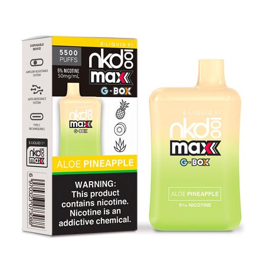 Naked 100 Max G-Box Aloe Pineapple Disposable Vape Pen - eJuice.Deals