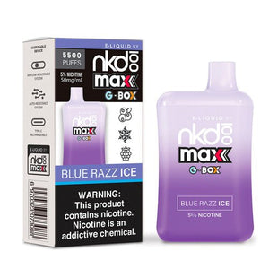 Naked 100 Max G-Box Blue Razz Ice Disposable Vape Pen - eJuice.Deals