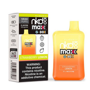 Naked 100 Max G-Box Strawberry Lemon Disposable Vape Pen - eJuice.Deals