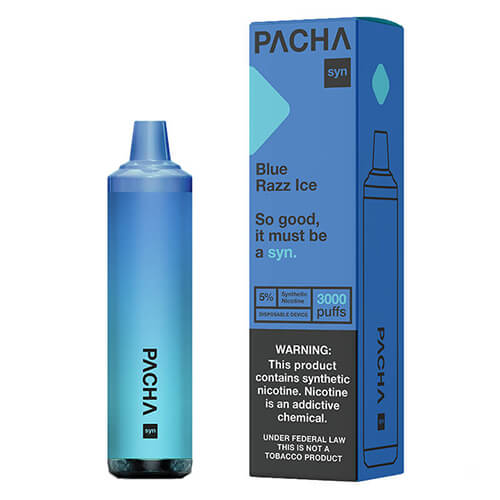 Pacha SYN 3000 Synthetic Disposable Vape Blue Razz Ice | Kure Vapes