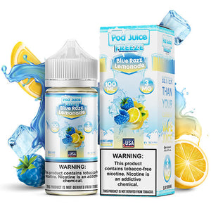 Pod Juice Synthetic Blue Razz Lemonde Freeze 100ml | Kure Vapes