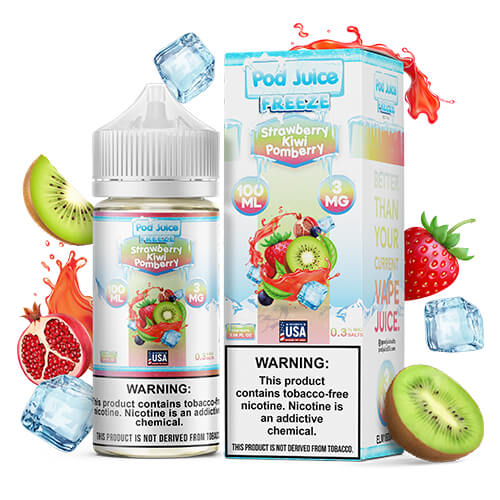 Pod Juice Synthetic Strawberry Kiwi Pomberry Freeze 100ml | Kure Vapes