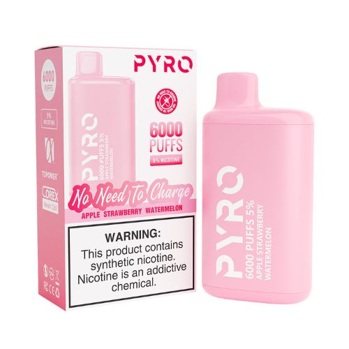Pyro 6000 - Disposable Vape Device - Apple Strawberry Watermelon