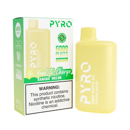 Pyro 6000 - Disposable Vape Device - Banana Melon