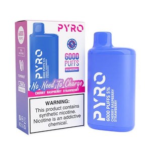 Pyro 6000 - Disposable Vape Device - Cherry Raspberry Strawberry