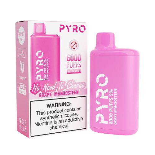 Pyro 6000 - Disposable Vape Device - Grape Mangosteen