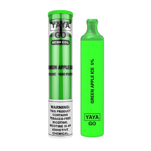 YAYA Go 1600 NTN Green Apple Ice Disposable Vape Pen - eJuice.Deals