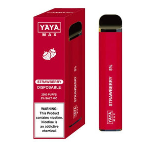 YAYA MAX 2500 NTN Strawberry Disposable Vape Pen - eJuice.Deals